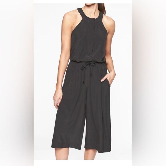 Athleta • Black Mercer Jumpsuit Size 8 - Picture 2 of 12
